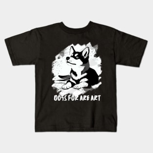 Dogs are art Kids T-Shirt